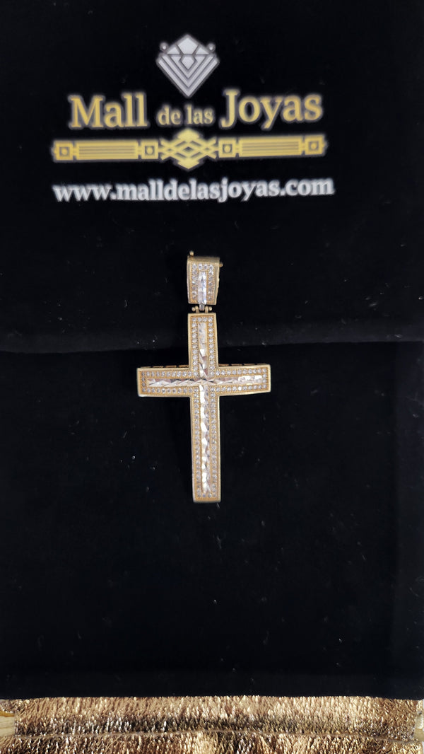 Cross Medallion 10K 2.5" High and 1.5" long