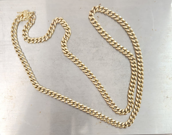 Cuban Semi Solid Chain 10K 5.8MM 24.5"L