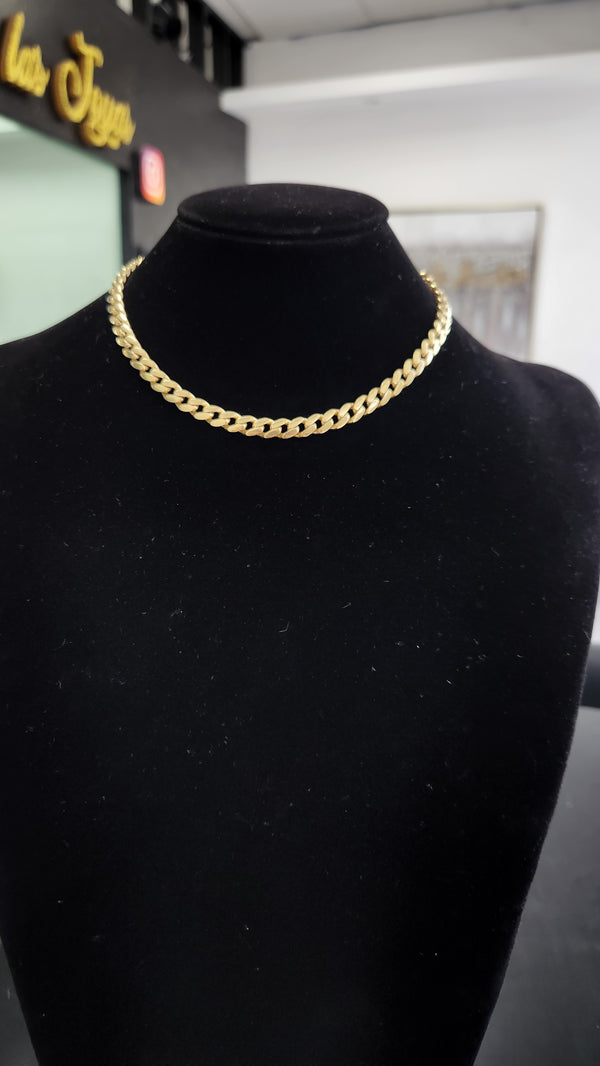 MONACO CHAIN 6.8MM 14.5"L 14K