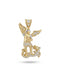 Archangel Warrior Pendant with Cubic Zirconia 10K Gold