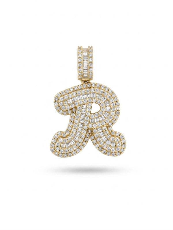 Letter R Pendant 10k