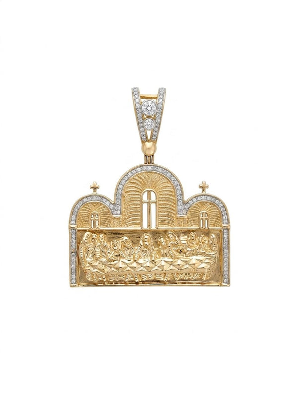 The Last Supper Pendant 10k with diamonds