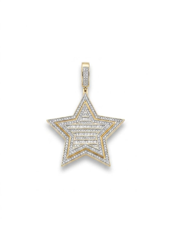 Diamond Star Pendant 14k