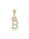 Letter B Pendant with zirconia