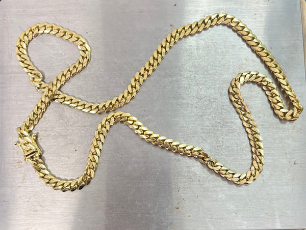 CUBAN CHAIN SOLID 10K 6MM 24"L