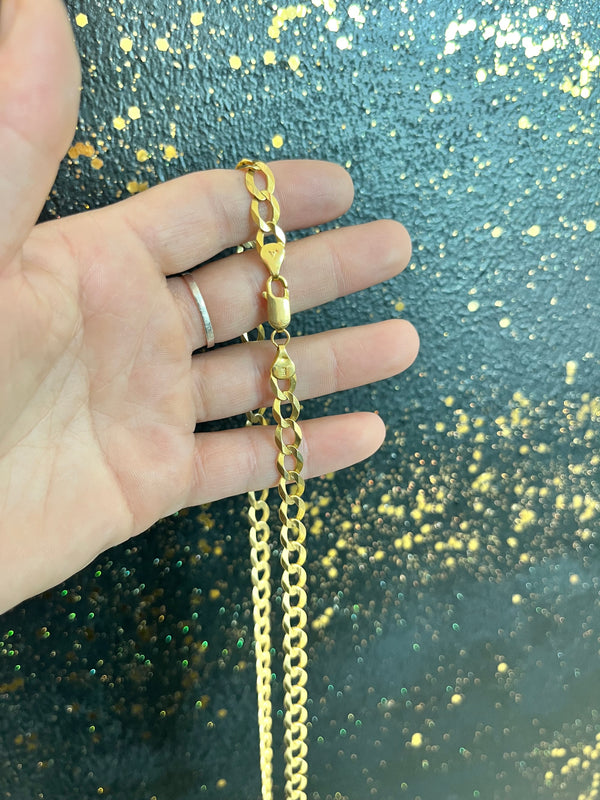 Italian Cuban Chain 7MM 25"L 14K