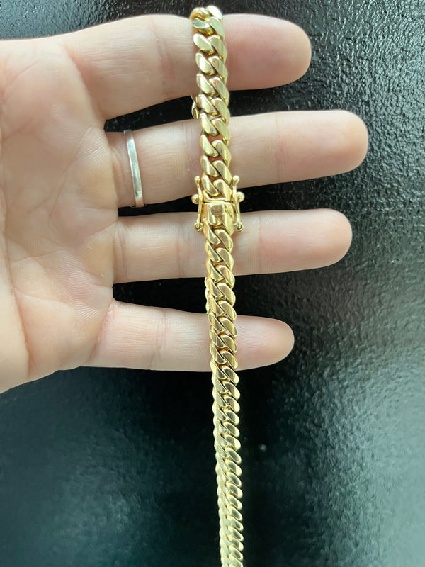 MIAMI CUBAN CHAIN 14K SOLID 7MM 22"L