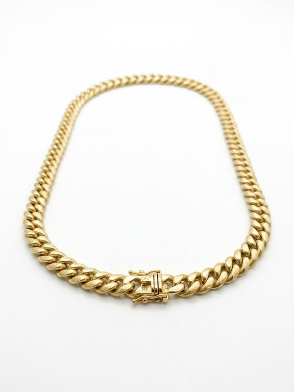 CUBAN SEMI SOLID CHAIN 14K 8.5MM 20"L