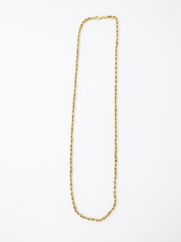 Solid 14K rope chain , 3.5mm wide, 26" long