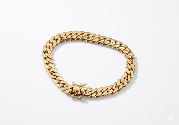 MIAMI CUBAN BRACELET SOLID 10K 8MM 8"L