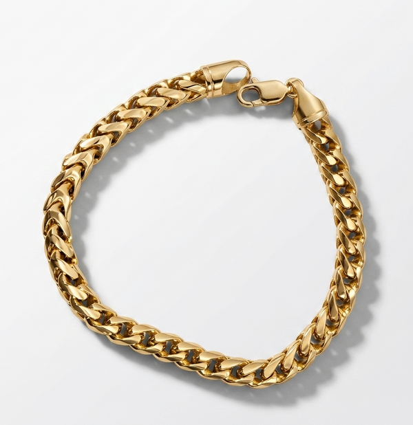 SOLID 14K FRANCO BRACELET 6.7MM 8.5"L